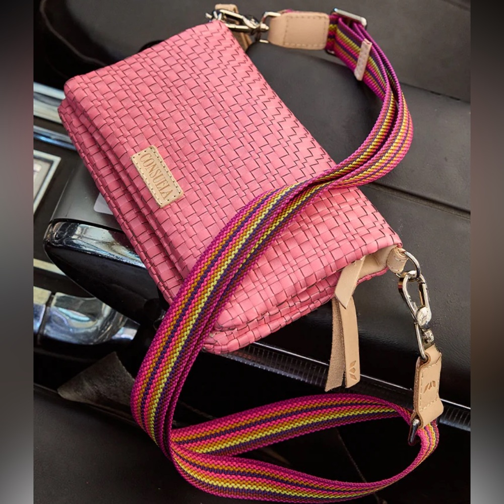 Consuela ‘Pink’ Woven Uptown Crossbody New with tags - Picture 2 of 6